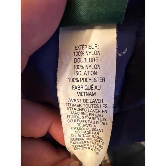 L.L. Bean Mens Large Regular Blue Nylon Insulated Jacket - Picture 5 of 5